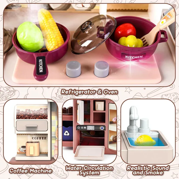 CHT-283809 Kitchen Set Toy with Realistic Steam and Light-up Toys Prete