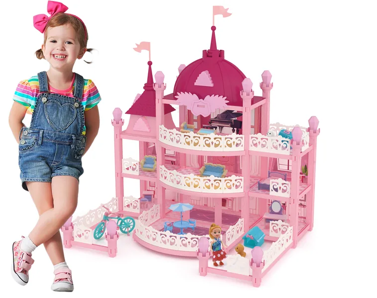 CHT-261768 DIY Miniature Wooden Furniture Play Set for Kids Little Girl
