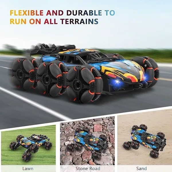 CHT-306028 6WD RC Drift Stunt Car with Light-Up Toys 360 Rotating Spray