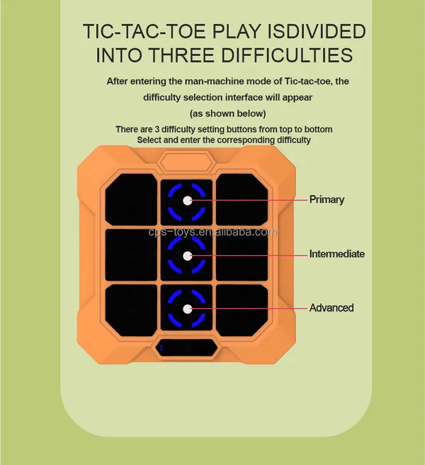 CHT-324701 Tic Tac Toe Bolt Game 6-in-1 Handheld Puzzle Game Console Po