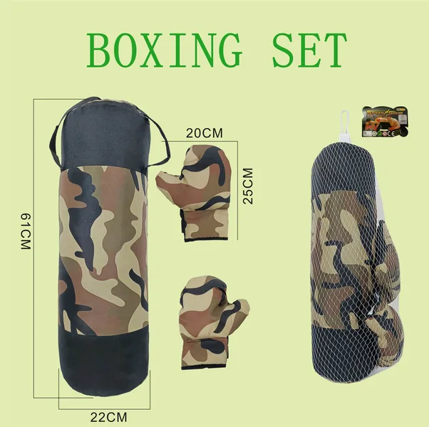 CHT-304655-CPS304660 Indoor Outdoor Sport Toy Boxing Bag and Gloves Boxing Set Su