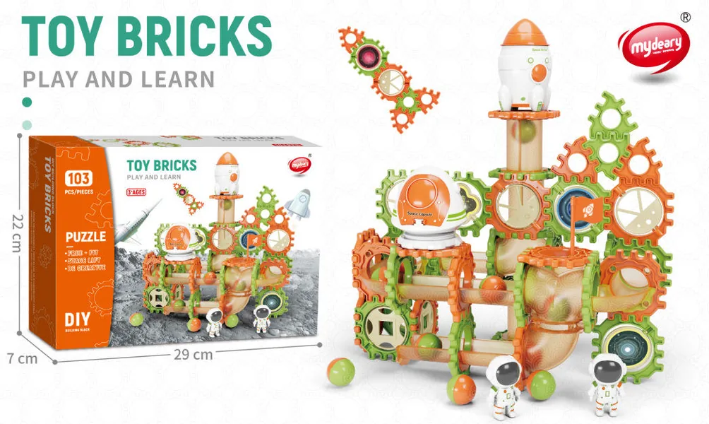 CHT-305339-CPS305329-CPS305330-CPS305331 DIY STEM Educational Building Blocks Marble Run Maze Race Tr