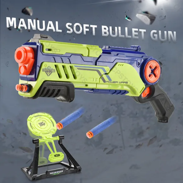 CHT-292894 2 in 1 Blaster With Soft Bullet Gun Kids Toy Gun Foam Blaste
