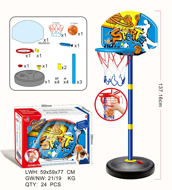 CHT-303656-CPS303662 Sport Toy Basketball Hoop Toss Game Indoor Outdoor Plastic T