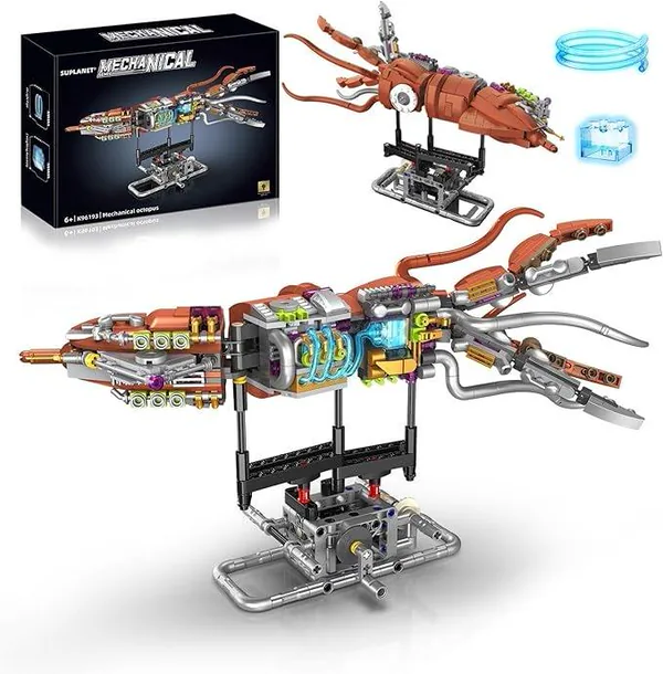 CHT-334125 Educational Toys stem Mechanical Squid Building Set with Lig