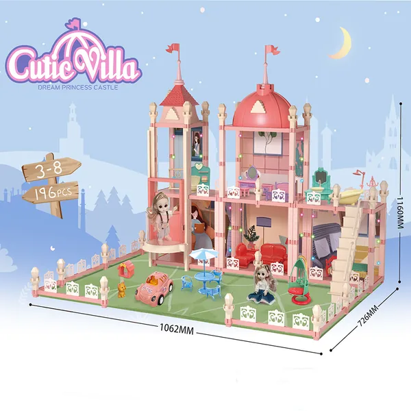 CHT-261891 Wooden House Cottage House Furniture Toys Set Fully Furnishe