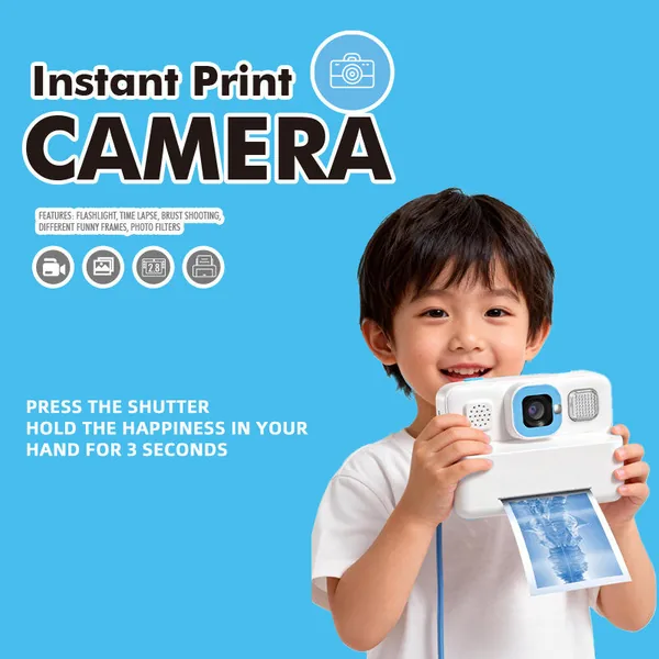 CHT-346655 Kids Camera Instant Print Instant Cameras That Print Photos,