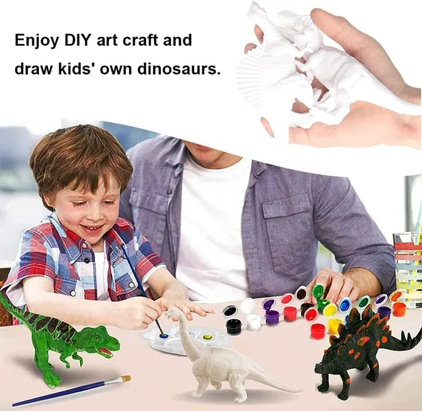 CHT-268950 Dinosaur Toys for Kids 2 in 1 Dinosaurs Painting Kits and Pu