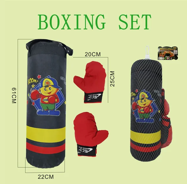 CHT-304655-CPS304660 Indoor Outdoor Sport Toy Boxing Bag and Gloves Boxing Set Su