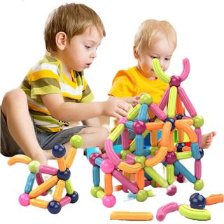 Juego de 42 Piezas Magnéticas de Construcción 3D STEM