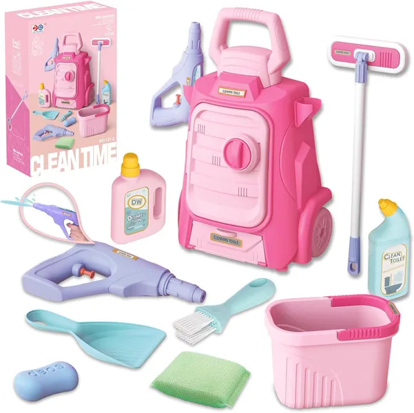 CHT-303813 11 PCS Pretend Play Toys Housekeeping Kit House Cleaning Toy