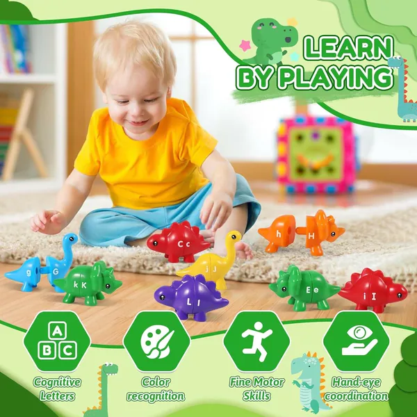 CHT-302888 Kids Dinosaur Alphabet Matching Toy 26 PCS ABC Letter Learni