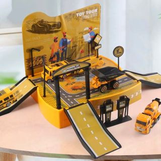 CHT-302890 Diecast Toy Alloy Parking Lot Play Set Racing Engineering Di