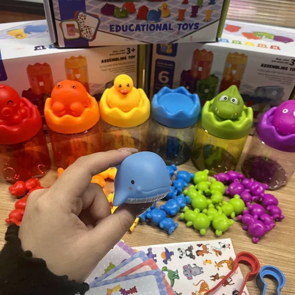 CHT-312865-CPS312864-CPS312863 Color Sorting Counting Toy Animal Learning Matching Games Mo