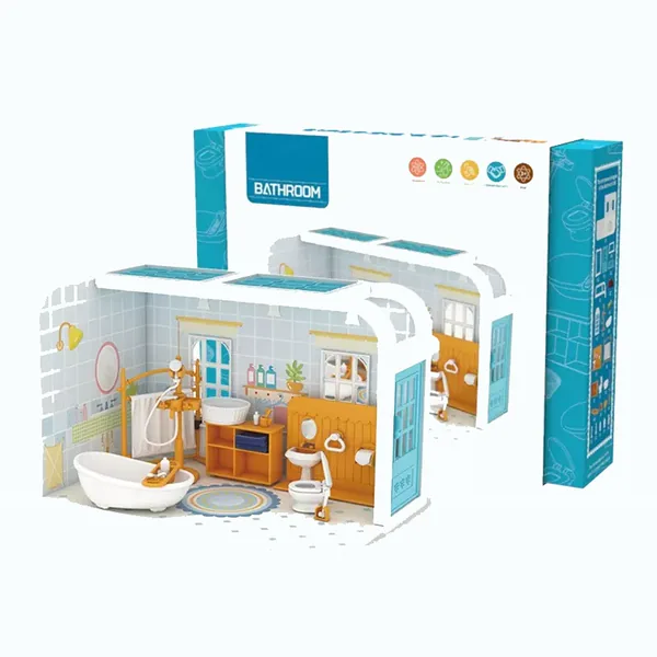 CHT-260999 Kids Educational Toys DIY Bathroom Cottage 3D Furniture Bath