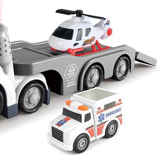 CHT-311980 Outdoor Toy Sliding Cartoon Ambulance Truck Vehicle With Sou
