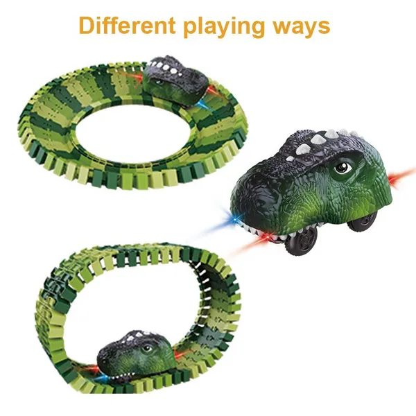 CHT-272385 Battery Operated 183PCS Dinosaur Track Toy for Kids Slot Car