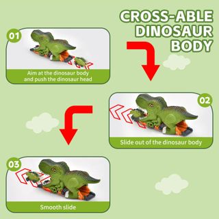CHT-304480 Kids Dinosaur Swallowing Car Toy with Mini Dino Figures Slid