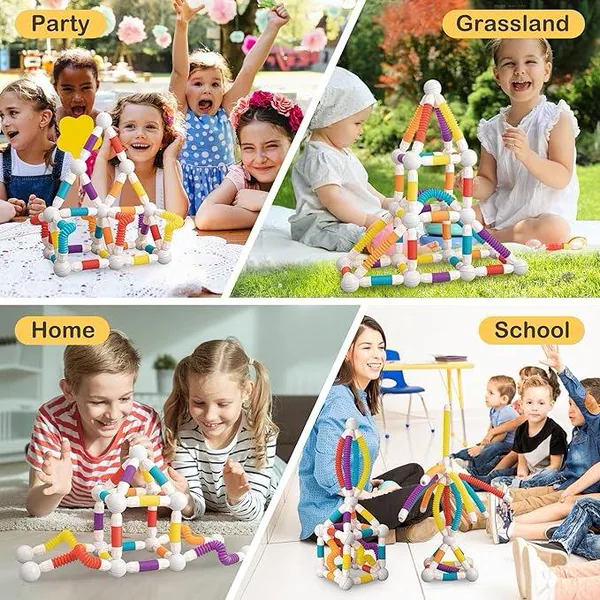 CHT-331628 45PCS Retractable Magnetics Sticks Building Toy Set-Flexible