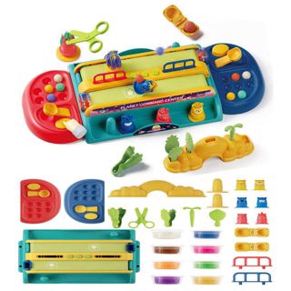 Multi-functional Colorful Clay Fidgets Conveyor Battle Table Set