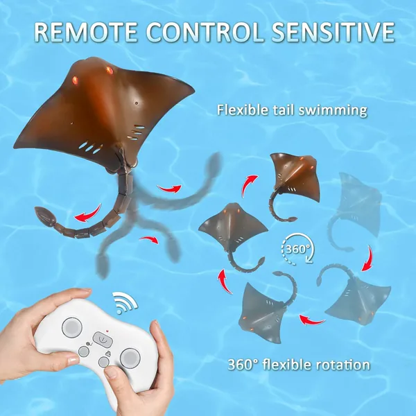 CHT-305027 Remote Control Shark Toy Animals for Kids RC Shark for Pool
