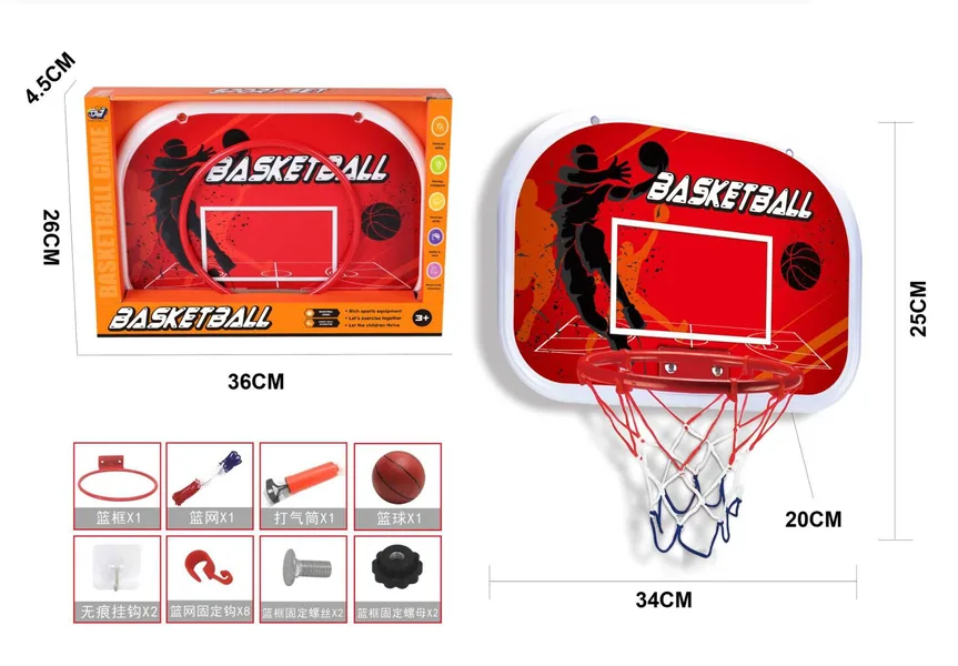 CHT-304918-CPS304923 Metal Rim Indoor Outdoor Hanging Basketball Backboard Set Po