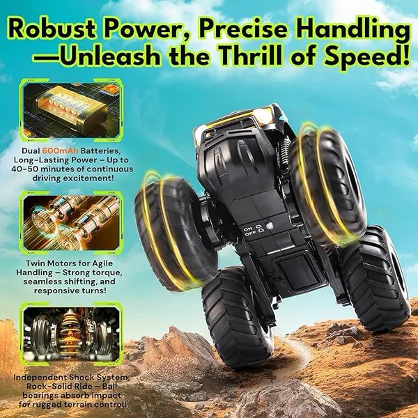 UNRESOLVED-1601530384296 1/16 Scale Waterproof 2.4G 4-Channel RC Truck Car with Charg