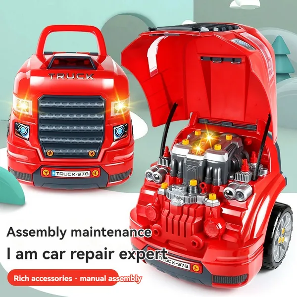 CHT-217422-CPS217421-CPS217424-CPS217423 Kids Truck Engine Toy Mechanic Car Repair Set Engine Disasse