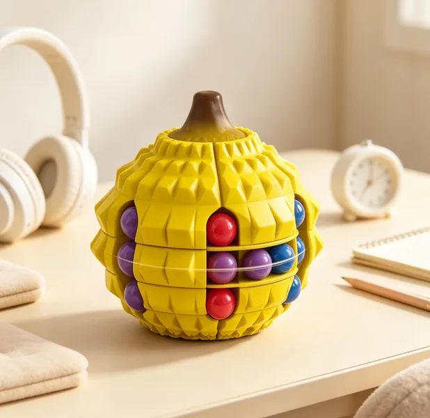 CHT-351207 Durian Magic Bean Fruit Cube Stress-Relief Finger Spinner