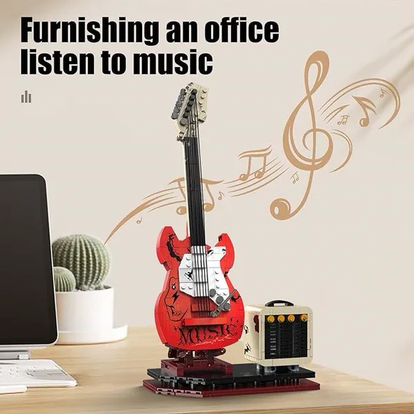 CHT-314429 Guitar Music Interactive Building Set for Music Lovers, DIY