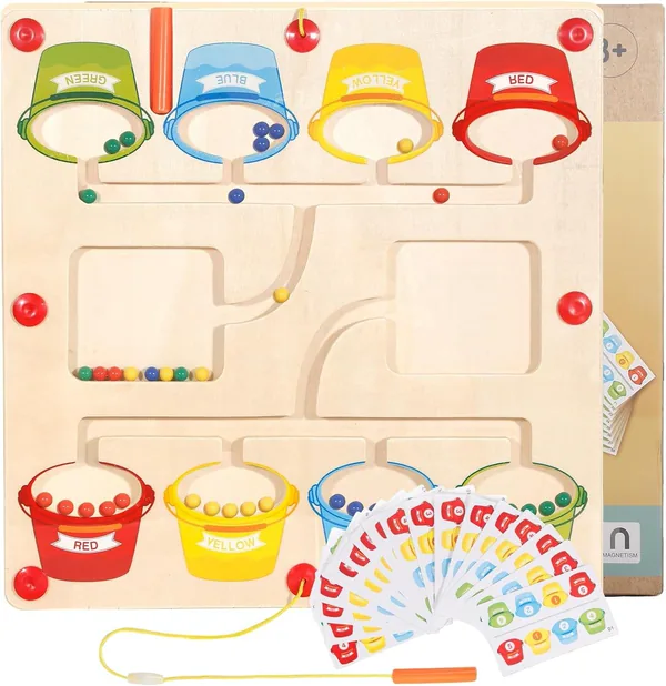 UNRESOLVED-1600954115079 Magnetic Color and Number Maze Wooden Montessori Toys for Ki