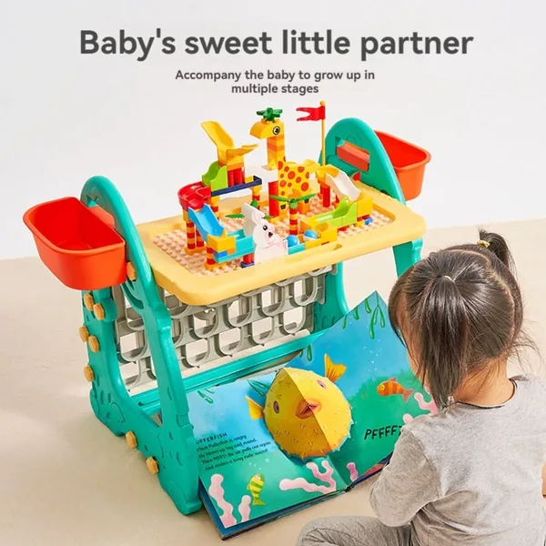 CHT-304867 4 In1 Children 163PCS Building Blocks Toy Set with Kids Draw