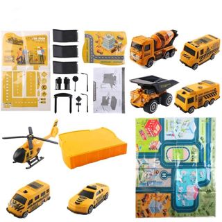 Diecast Alloy Parking Lot Play Set with Slide Track