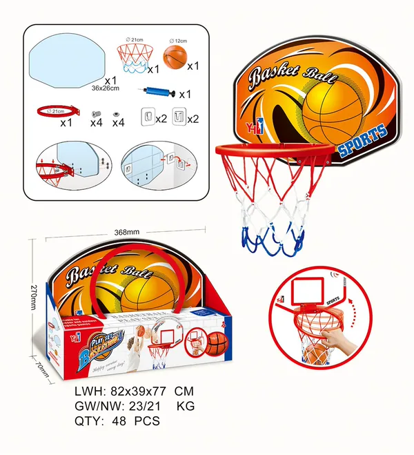 CHT-303674-CPS303680 Portable Plastic Basketball Hoop Board & Stand for Kids-Indo