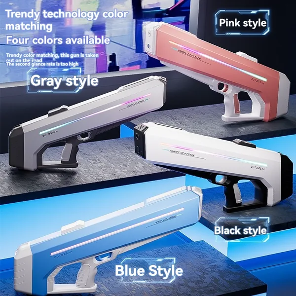CHT-302889 Electric Water Gun for Kids Automatic Water Gun with Light-u