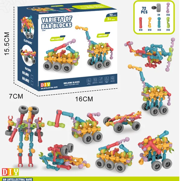 CHT-281094 Custom Building Blocks Educational 72pcs DIY Plastic Smart S
