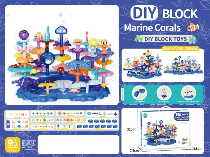 CHT-291971 76Pcs STEM Educational Gardens Flowers Building Toys for Kid
