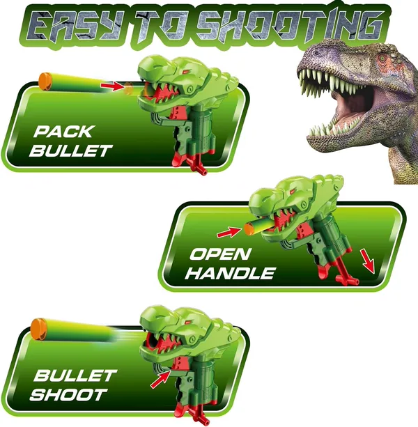 CHT-283324 Mini Dinosaur Foam Dart Blaster