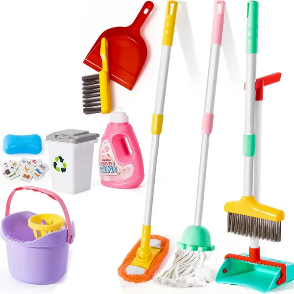 CHT-266426 14 Pcs Cleaning Set Pretend Play Toy Toddler Cleaning Set In