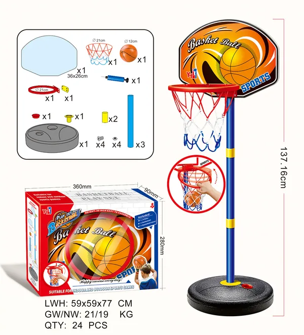 CHT-303656-CPS303662 Sport Toy Basketball Hoop Toss Game Indoor Outdoor Plastic T