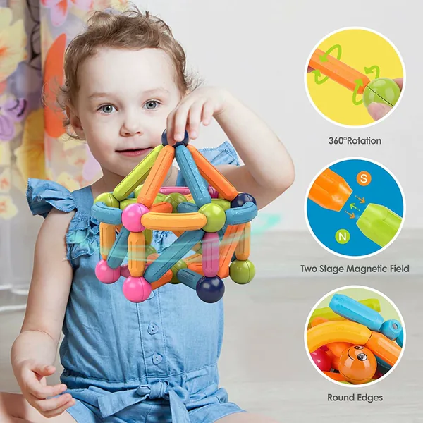 CHT-261608 42PCS Magnetics Sticks and Balls Toys Educational 3D Magneti