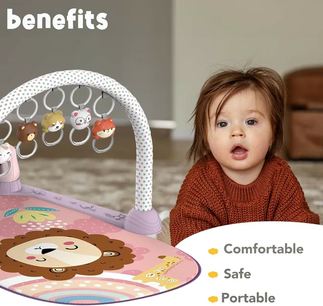 CHT-309181 NEW Tummy Time Musical Lion Baby Gym Play Mat Activity Cente