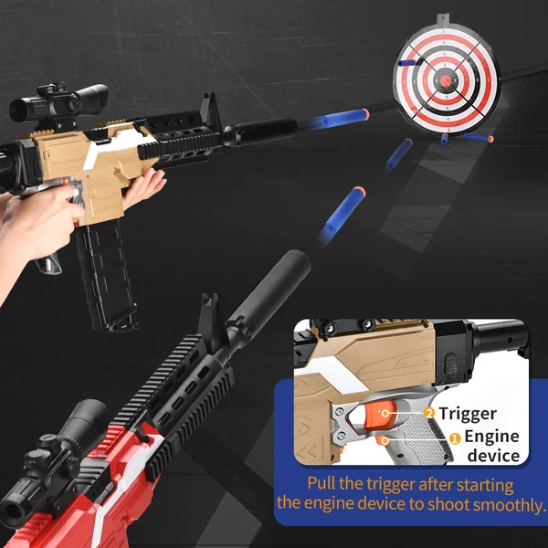 CHT-240867 M416 EVA Burst Soft Bullet Gun Toy for Boys Girls Outdoor Pl