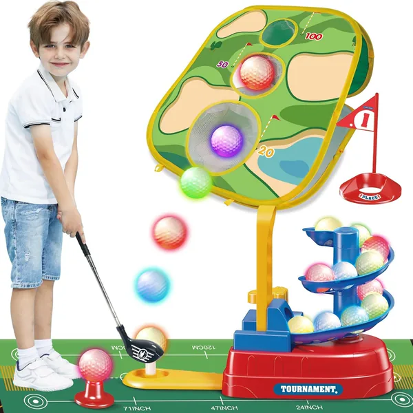 CHT-303782 Kids Golf Club Set with 20pcs Light-up Plastic Golf Balls an