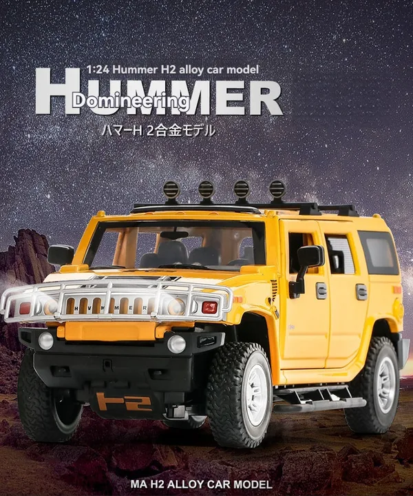 CHT-301047 1:24 Scale Diecast Toys HUMMER Car Toys Metal Model Collecti