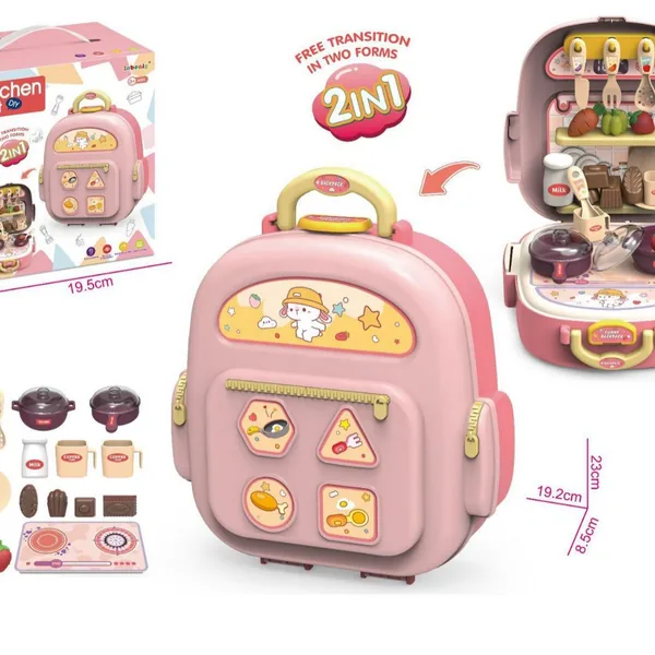 CHT-283799 Kids 2 in 1 Kitchen Food Set Pretend Play Toy Doctors Orname