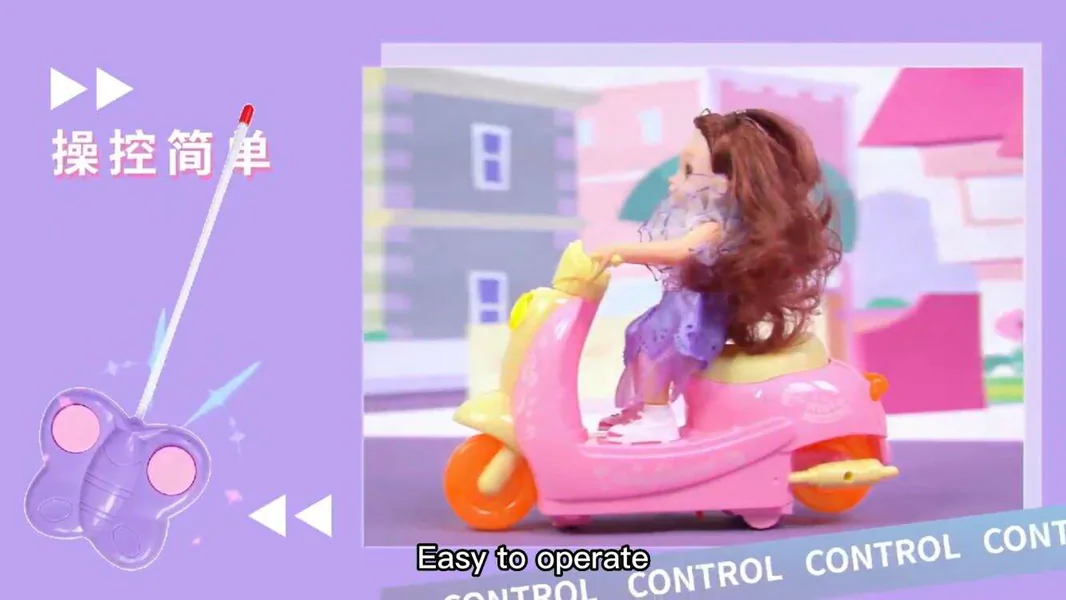 CHT-272706 2.4Ghz Remote Control Motorcycle Doll with Light and Music,