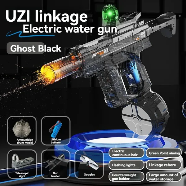 CHT-342984 UZI Electric Water Guns Automatic Water Gun Blaster with Muz