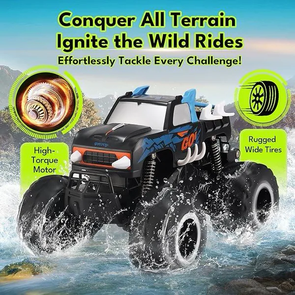 UNRESOLVED-1601530384296 1/16 Scale Waterproof 2.4G 4-Channel RC Truck Car with Charg