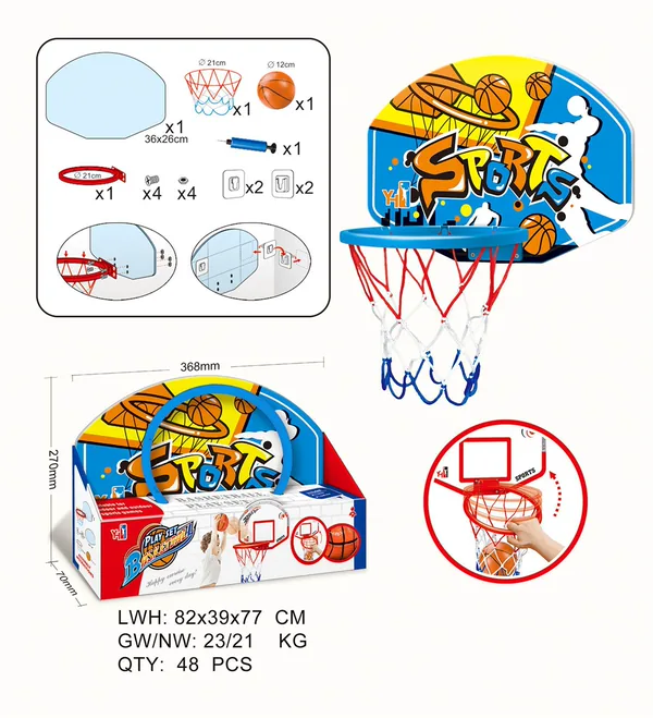 CHT-303674-CPS303680 Portable Plastic Basketball Hoop Board & Stand for Kids-Indo